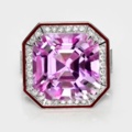 1419160-1 Ring 14K vitguld med kunzite och diamanter IGI-cert
