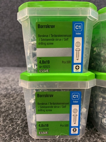 1418509-2 6 st Förpackningar Borrskruv, Essve