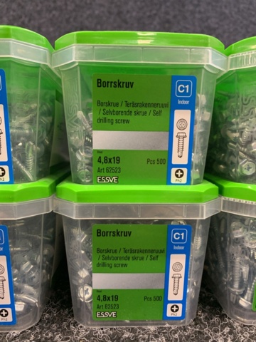 1418509-3 6 st Förpackningar Borrskruv, Essve