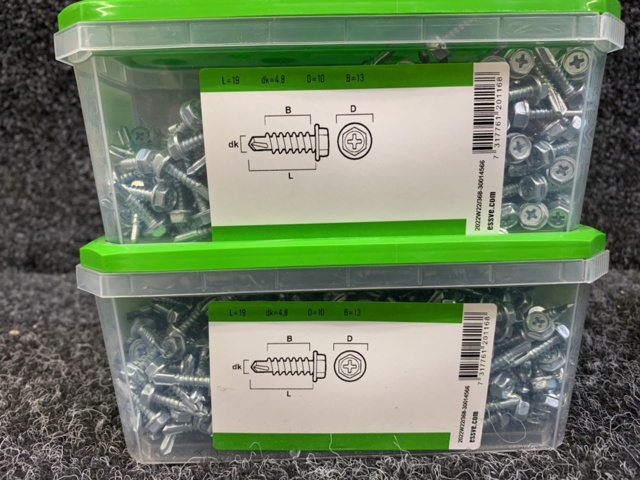 1418509-5 6 st Förpackningar Borrskruv, Essve