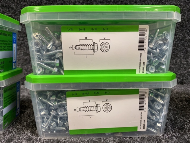 1418509-6 6 st Förpackningar Borrskruv, Essve