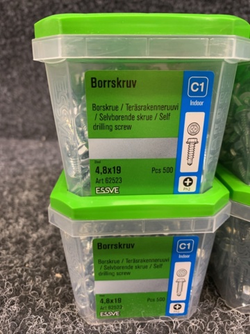 1418509-9 6 st Förpackningar Borrskruv, Essve