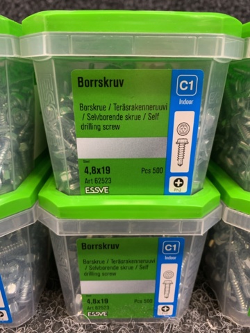 1418509-10 6 st Förpackningar Borrskruv, Essve