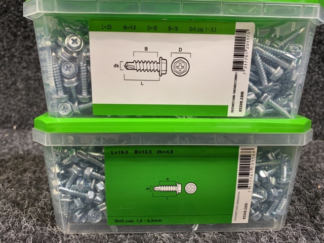 1418509-16 6 st Förpackningar Borrskruv, Essve