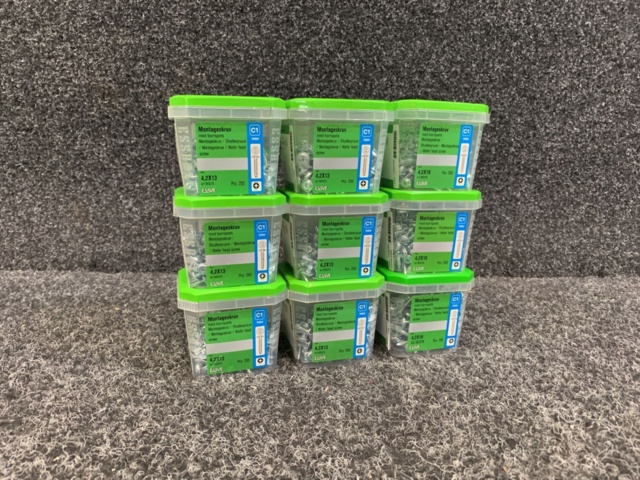 1418511-1 9 st Förpackningar Montageskruv, Essve