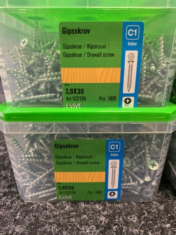 1418514-2 4 st Förpackningar Gipsskruv, Essve