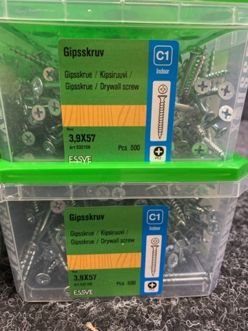 1418514-3 4 st Förpackningar Gipsskruv, Essve