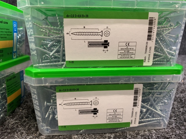 1418514-5 4 st Förpackningar Gipsskruv, Essve