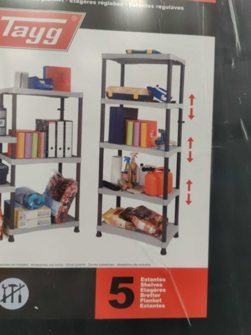 1419017-4 Förvaringshylla Tayg 70x40x180 cm