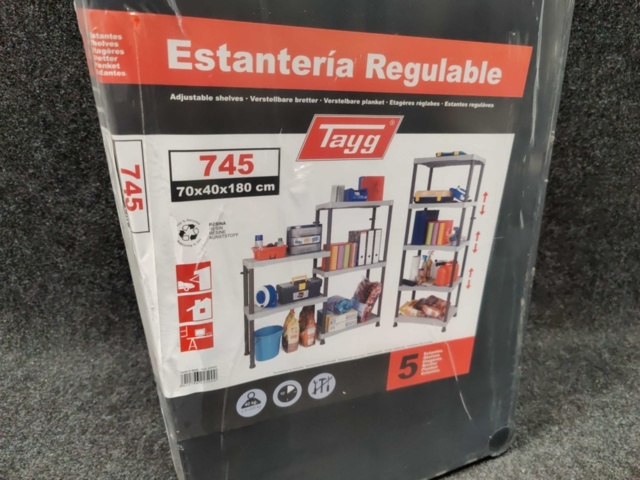 1419018-3 Förvaringshylla Tayg 70x40x180 cm