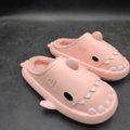 1420537-1 3 pairs of lined shark slippers, Pink, size: 32-33