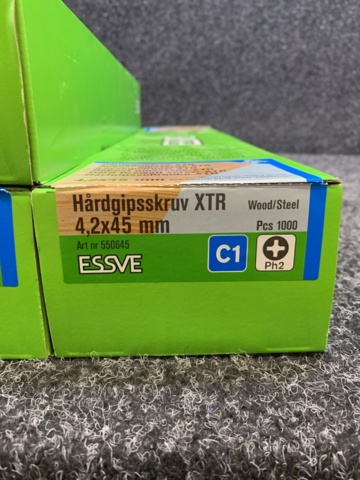 1420686-3 3 st Förpackningar bandad Hårdgipsskruv 4,2x45mm, Essve
