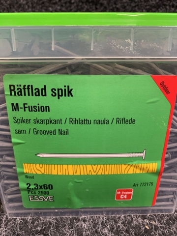 1419379-3 2 st förpackningar Räfflad spik 2,3x60mm, Essve