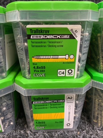 1419385-4 8 st Förpackningar Trallskruv, Essve