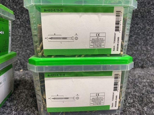 1419385-7 8 st Förpackningar Trallskruv, Essve