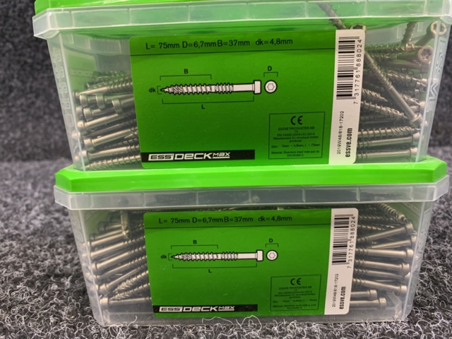 1419395-6 8 st Förpackningar Trallskruv 4,8x75mm, Essve