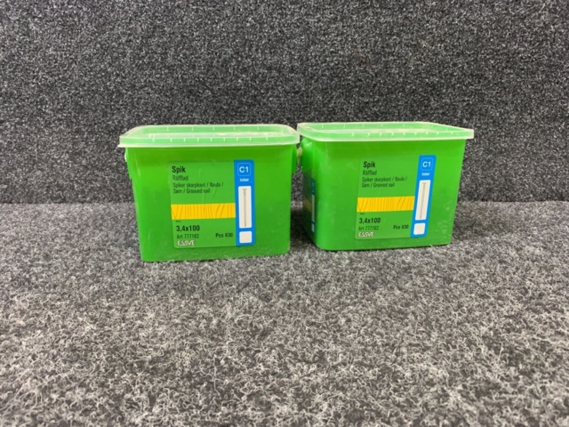 1419434-1 2 st Förpackningar Räfflad spik 3,4x100mm, Essve