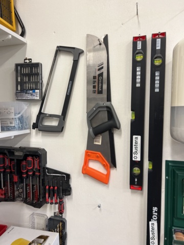 1419956-11 Workbench with tools, storage shelves and accessories