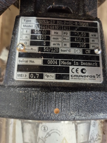 1373437-2 Tryckstegringspump Grundfos CRNE32-2-2 HS-P-GI-E-HQQE