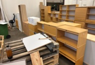 1361225 Samling med skåp,  byråer och hyllor