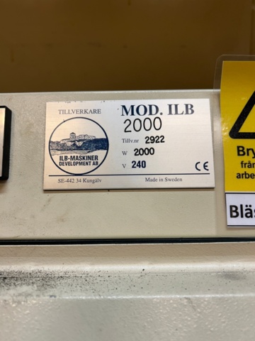 1373435-3 Blästerskåp ILB-Maskiner ILB 2000