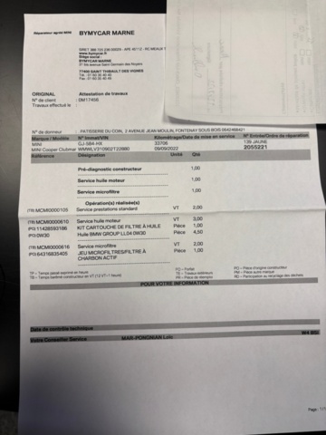 1418842-19 Mini Cooper Clubman (Fransk reg, saknar nyckel) UPPDATERAD