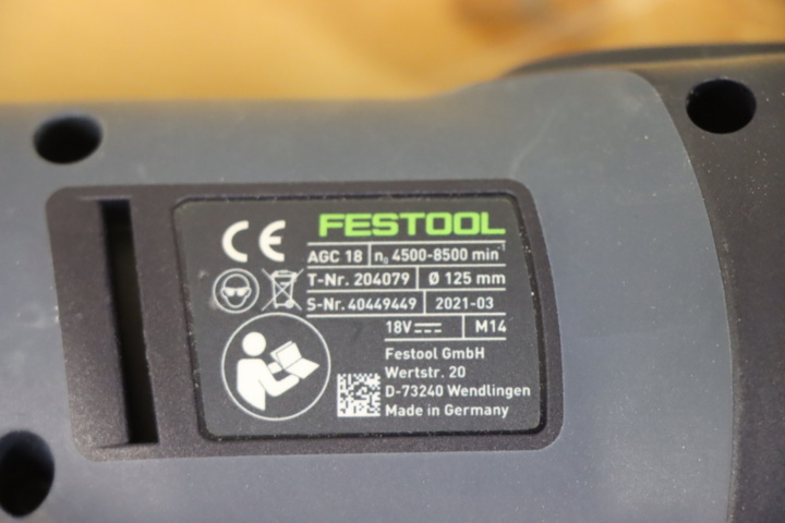 1174444-4 Vinkelslip Festool AGC 18