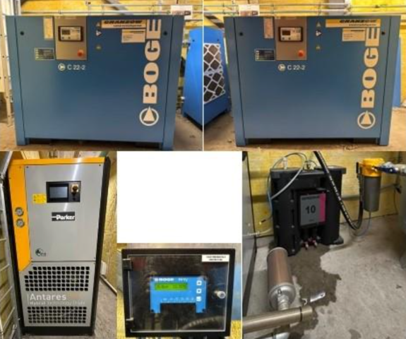 1422287-1 Skruvkompressorer 2 st + hybridtork + kondensavtappare + kondensreningsverk