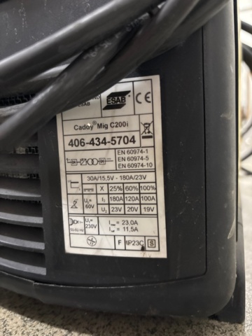 1367967-3 Mig welder - Caddy Mig C200i