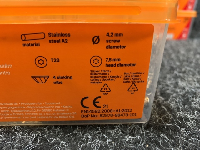 1422828-5 2400 st Trallskruv 4,2x55mm, Prof