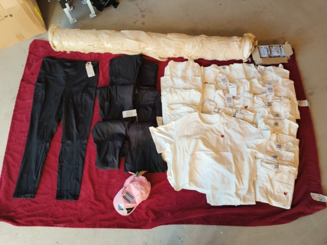 1331914-2 Clothing section with t-shirts and pants