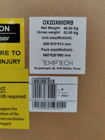 1424190-4 Vinkyl Temptech Oslo OX2DX60DRB