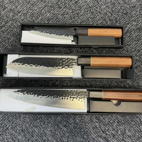 1424579-1 Knivset 3-delar – Hamrad finish - Fri frakt