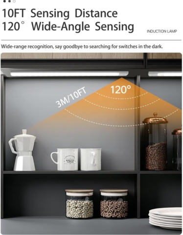 1424597-3 4 st LED-sensorlampor – 50 cm – Trådlös & laddningsbar - Fri frakt