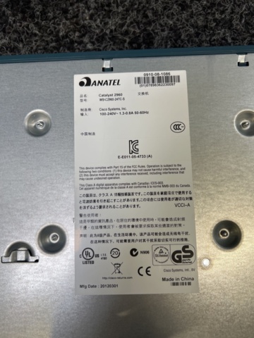 1424258-8 Switch, Cisco Catalyst 2960 Series