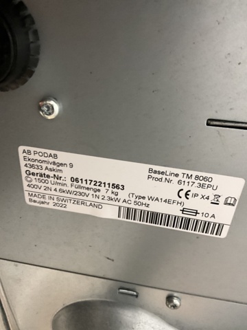 1406473-7 Tvättmaskin - Podab BaseLine TM 8060