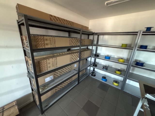 Shelf sections with cable reels and cable channels - PS Auction - We ...
