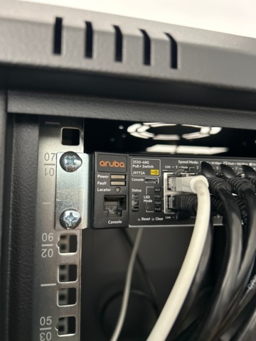 1367641-6 Wall-mounted rack cabinet with network switch and UPS - Digitus / Aruba / APC