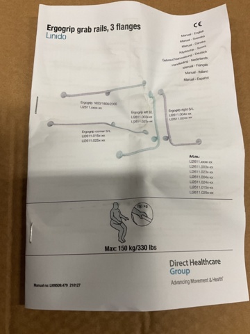 1425261-5 6 st stödräcken DHG Ergogrip 560x1130mm