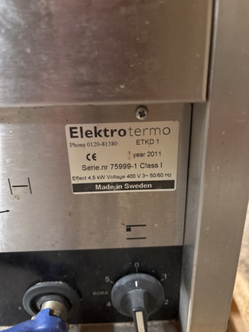 1372500-3 Heating equipment Elektrotermo ETKD 1 – 4.5 kW (2011)