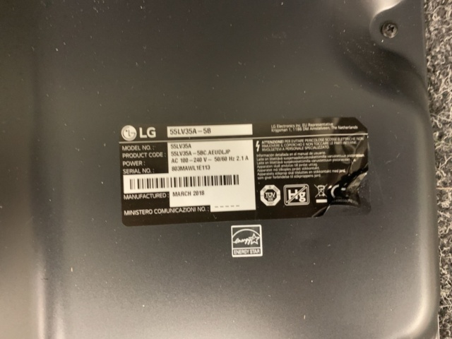 1425288-6 55" Monitor LG 55LV35A-5B