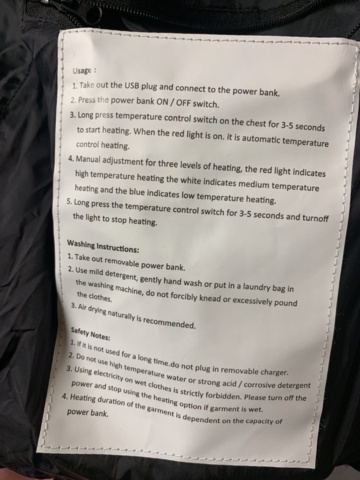 1425352-6 Batteridriven värmejacka, strl M