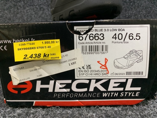 1425608-4 Skyddsskor Heckel 67663, Strl 40