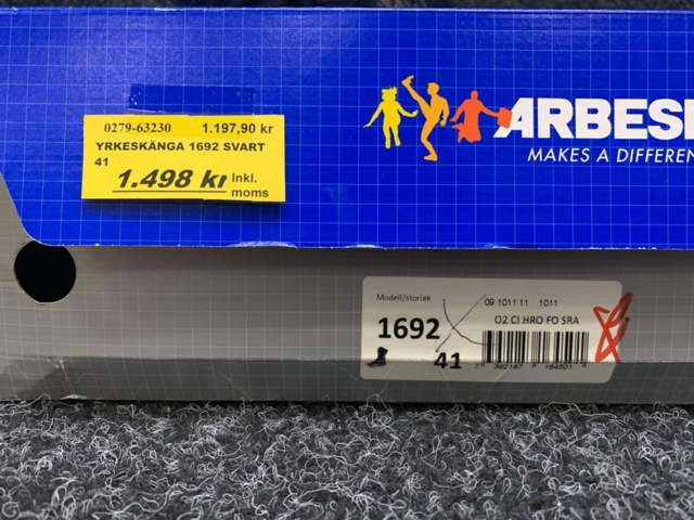 1425655-5 Skyddskänga Arbesko 1692, Strl 41