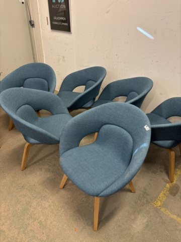 1204829-1 6st Skandiform Deli by Kinnarps fåtöljer turkose/blå/grön del - 2023