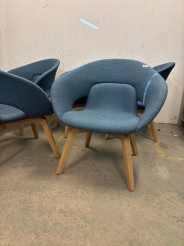 1204829-2 6st Skandiform Deli by Kinnarps fåtöljer turkose/blå/grön del - 2023