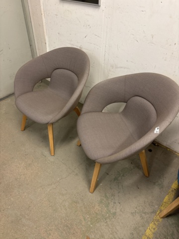 1204826-6 2st Skandiform Deli by Kinnarps fåtöljer grå Del - 2023