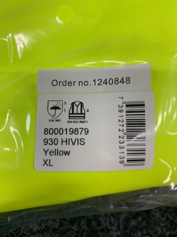 1425839-4 Regnbyxa L.Brador varsel 930 Hi-Vis, Strl XL