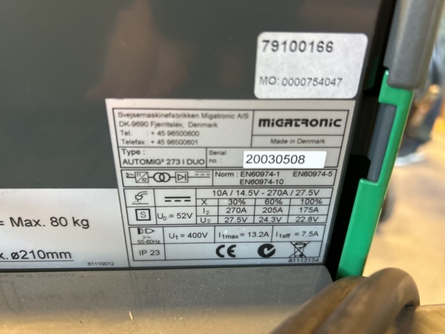 1378188-8 MIG/MAG-svets med dubbel trådmatning Migatronic AUTOMIG² 237i Duo