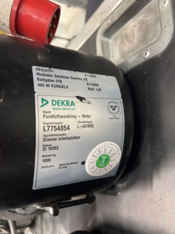 1395722-8 Telfrar med styrning - 1 ton